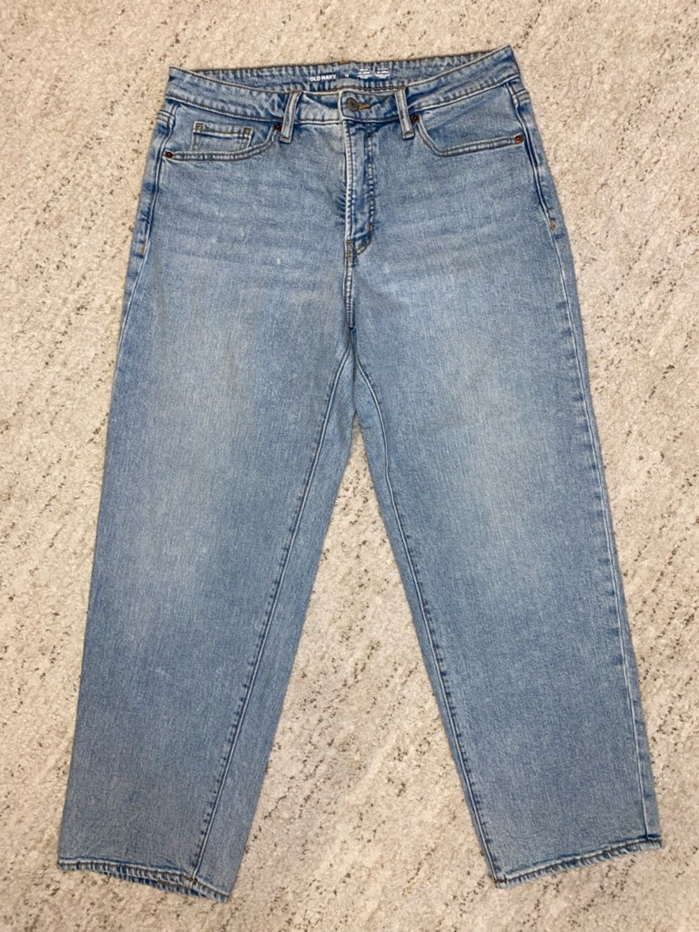 Old Navy High Rise OG Loose Light Wash Denim Jeans 33" Waist